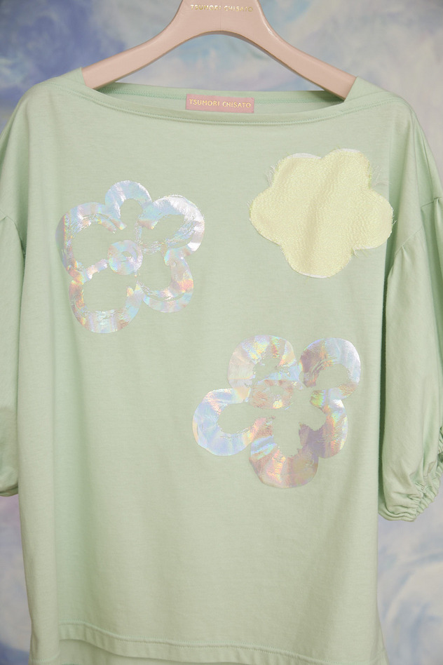 68.Hana print T-shirt 詳細画像 off white 4