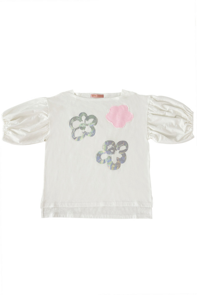 68.Hana print T-shirt 詳細画像 off white 1