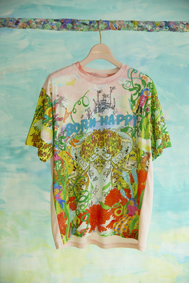 46.Born happy jersey T-shirt 詳細画像