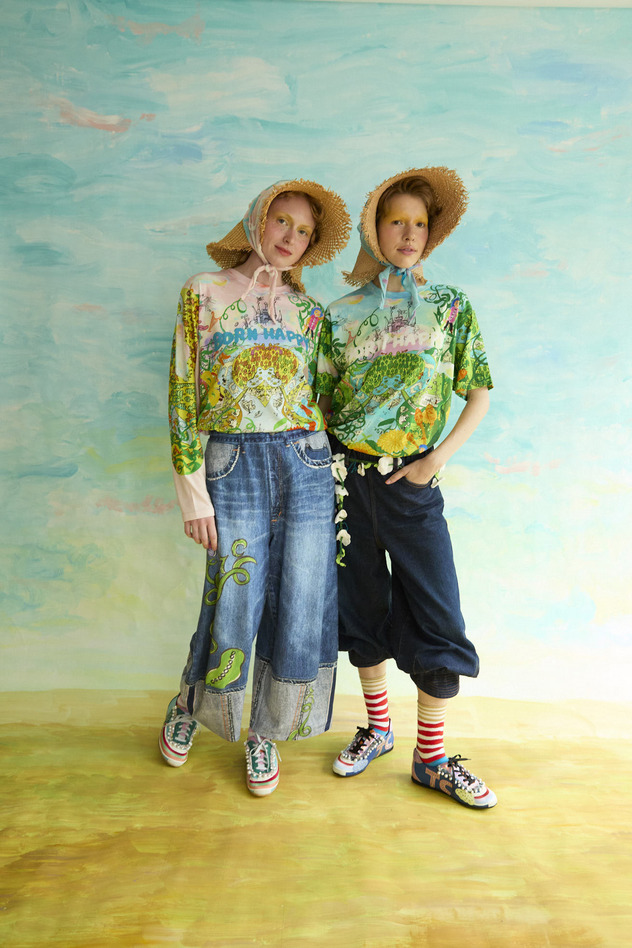 46.Born happy jersey T-shirt 詳細画像 light blue &times; green 9