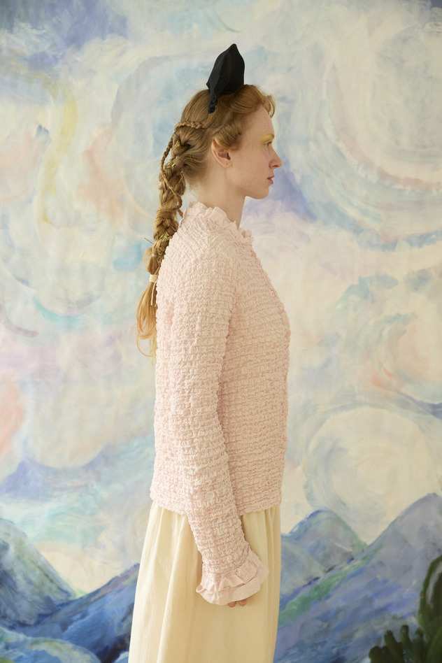 79.Shrink lace cardigan 詳細画像 white 6