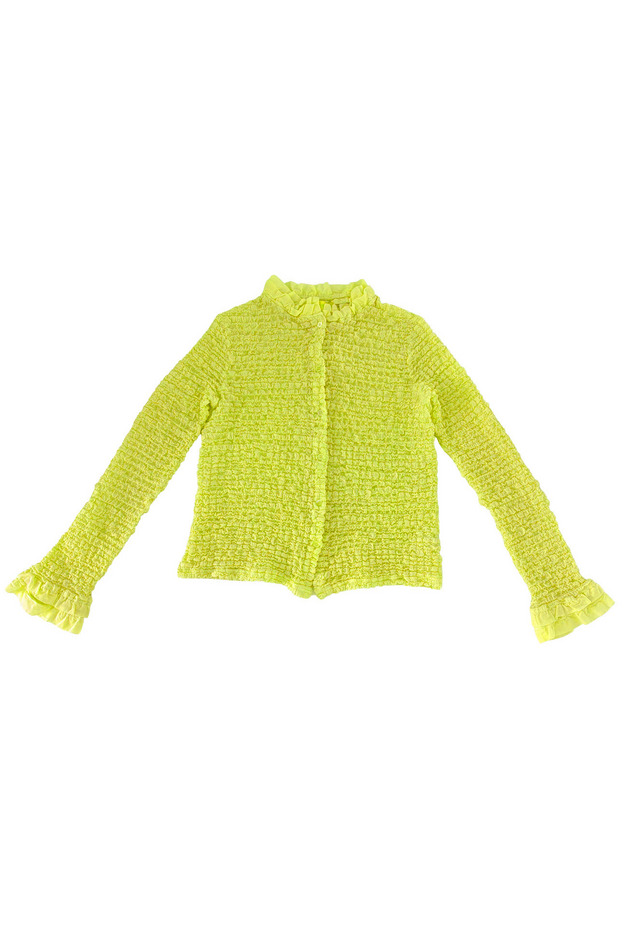 79.Shrink lace cardigan 詳細画像 y.green 1