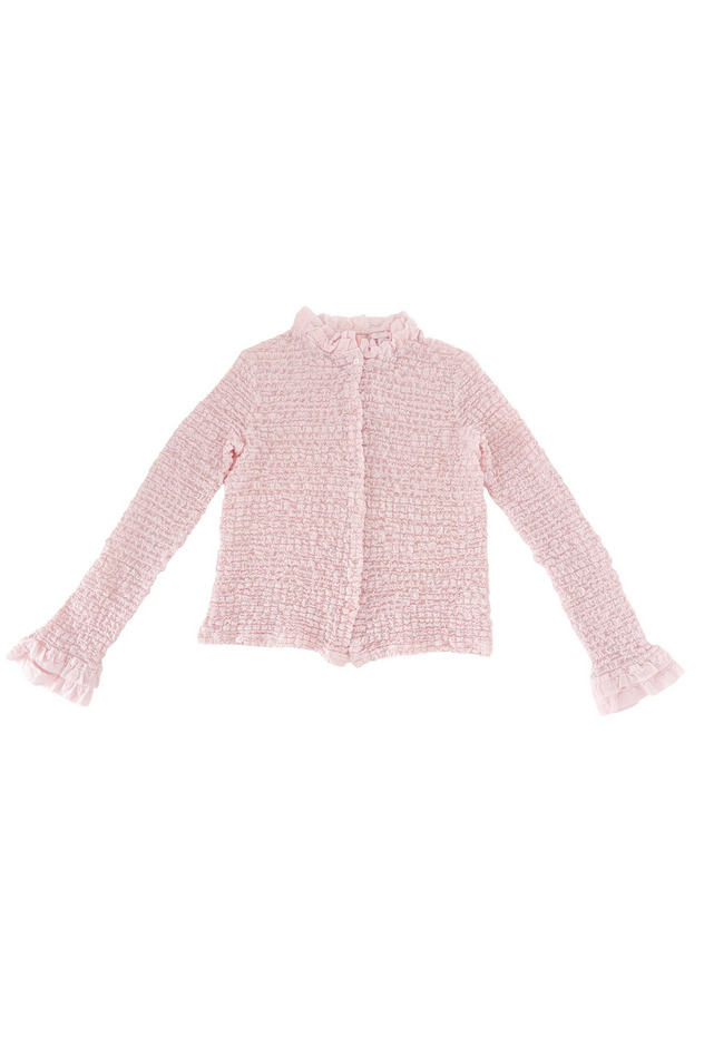79.Shrink lace cardigan 詳細画像 pink 1