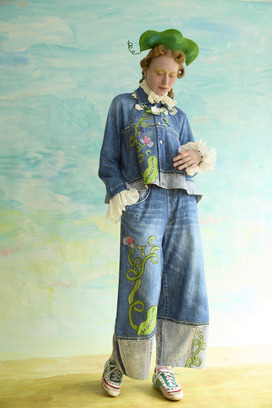 64.Bean denim print jacket 詳細画像