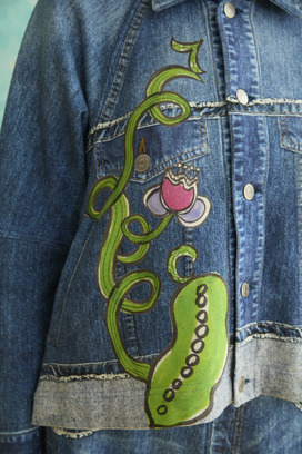 64.Bean denim print jacket 詳細画像