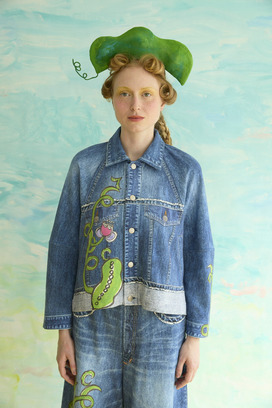 64.Bean denim print jacket 詳細画像