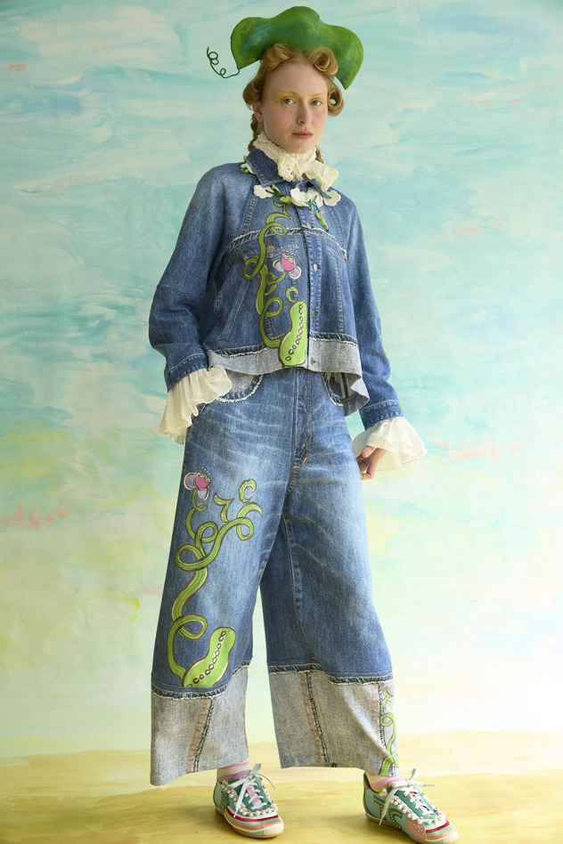 64.Bean denim print jacket 詳細画像 blue 4