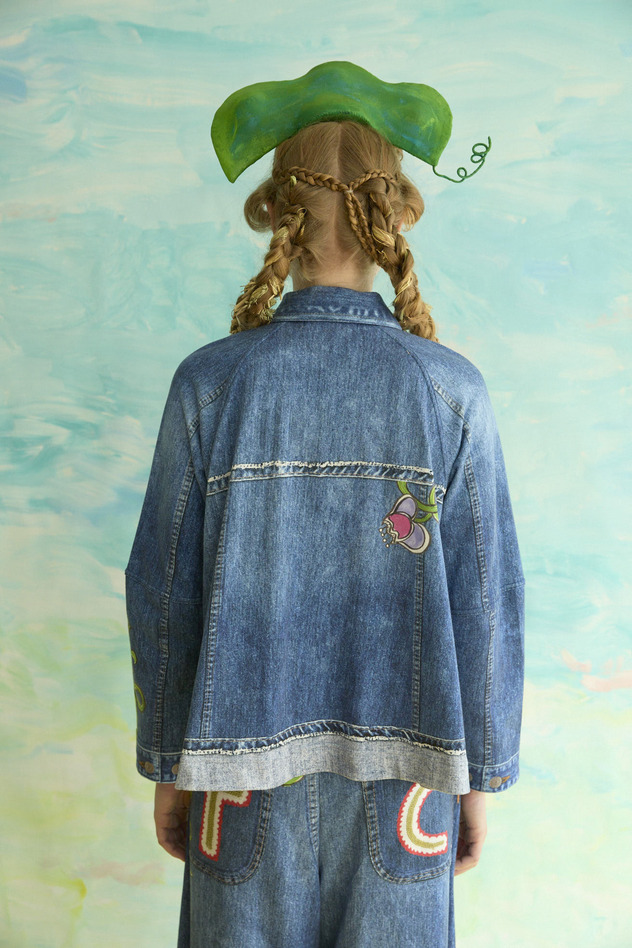64.Bean denim print jacket 詳細画像 blue 2