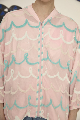 108.Kurukuru border JQ zip-up tops 詳細画像