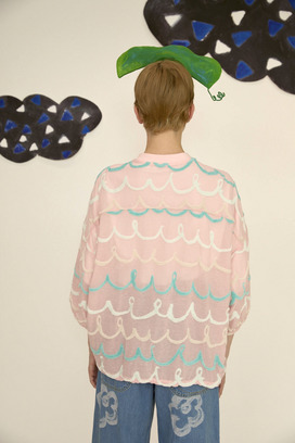 108.Kurukuru border JQ zip-up tops 詳細画像