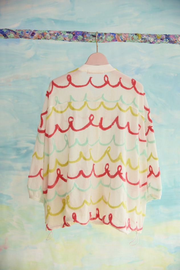 108.Kurukuru border JQ zip-up tops 詳細画像 off white 12
