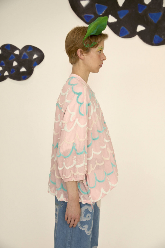 108.Kurukuru border JQ zip-up tops 詳細画像 off white 6