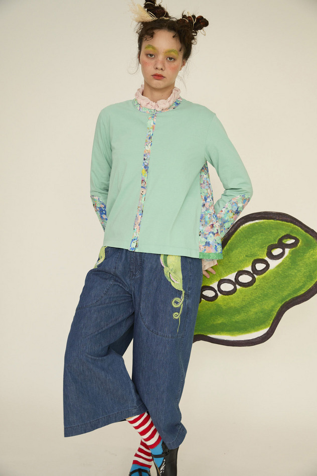 77.Floral dot cardigan 詳細画像 pink multi 4