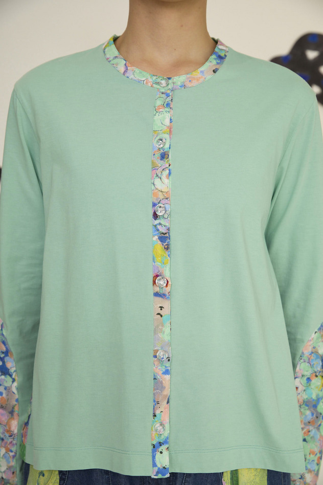 77.Floral dot cardigan 詳細画像 pink multi 6