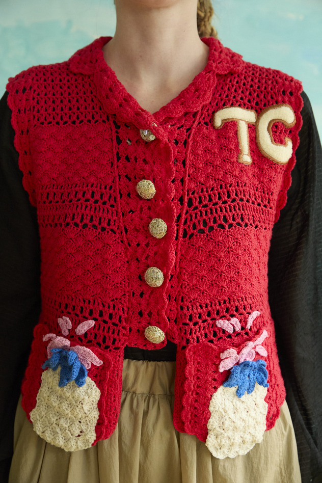 86.Crochet knit 詳細画像 pink 2