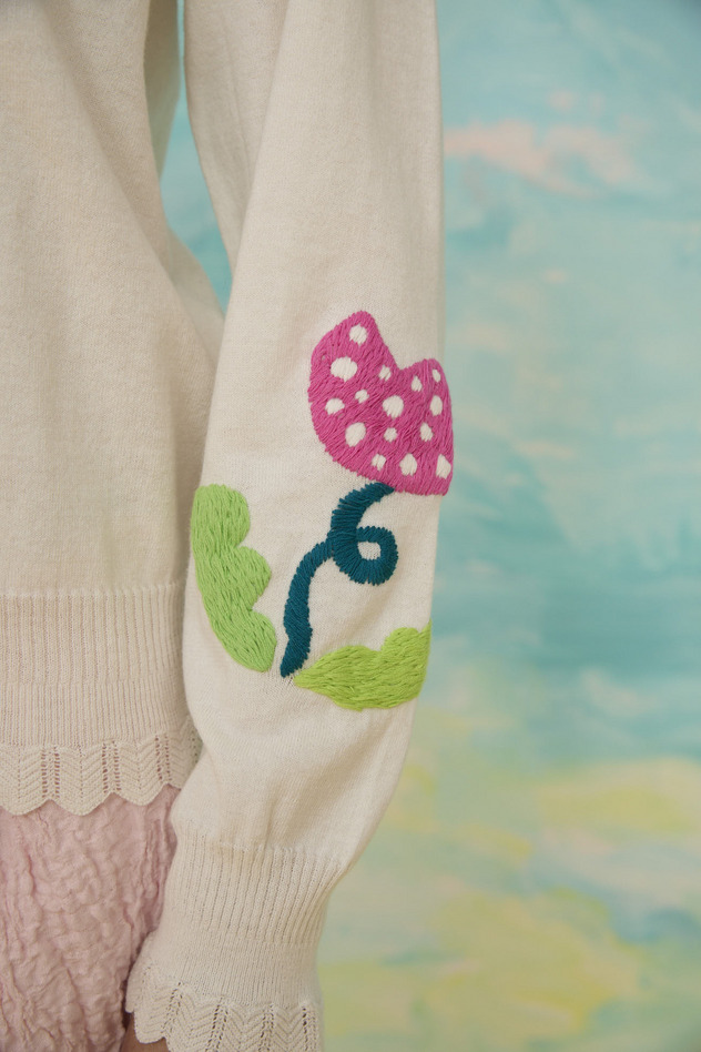 71.Beanstalk knit 詳細画像 off white 5