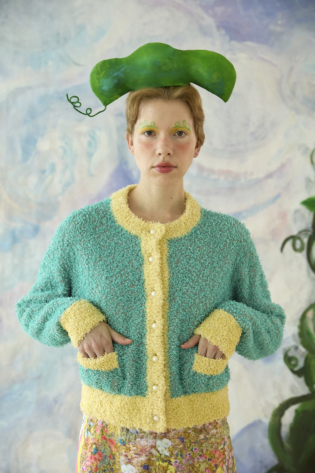 88.Chenille yarn knit 詳細画像 turquoise 2