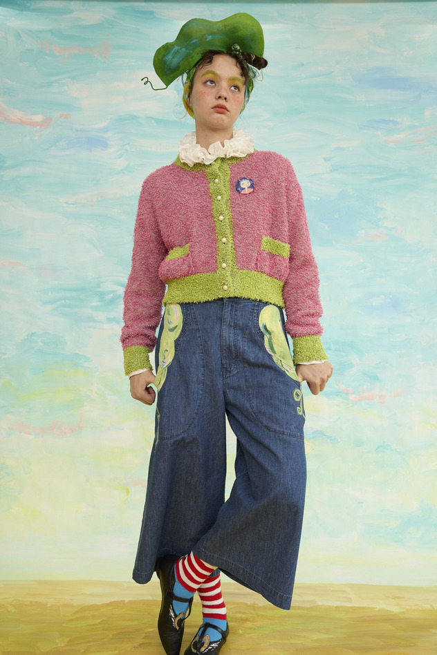 88.Chenille yarn knit 詳細画像 turquoise 7