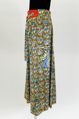 TEA TIME PRINT SATIN CREPE SKIRT 詳細画像