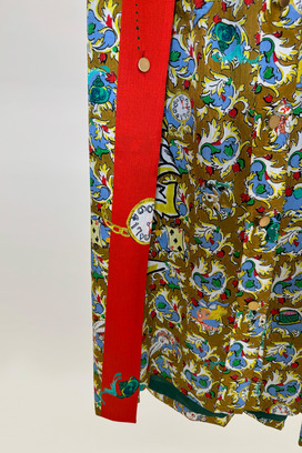 TEA TIME PRINT SATIN CREPE SKIRT 詳細画像