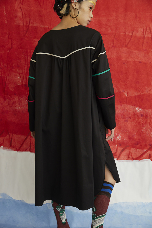 WRINKLE CARE SATIN DRESS 詳細画像 red 4