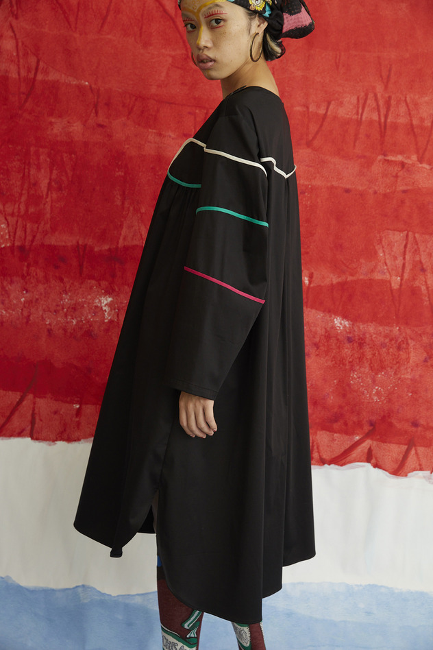 WRINKLE CARE SATIN DRESS 詳細画像 red 5