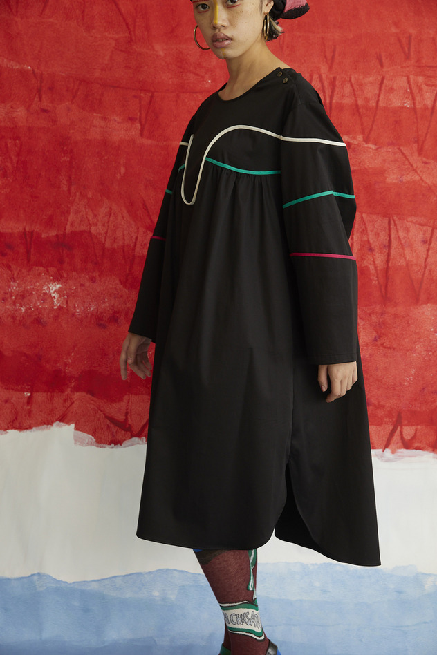 WRINKLE CARE SATIN DRESS 詳細画像 red 6