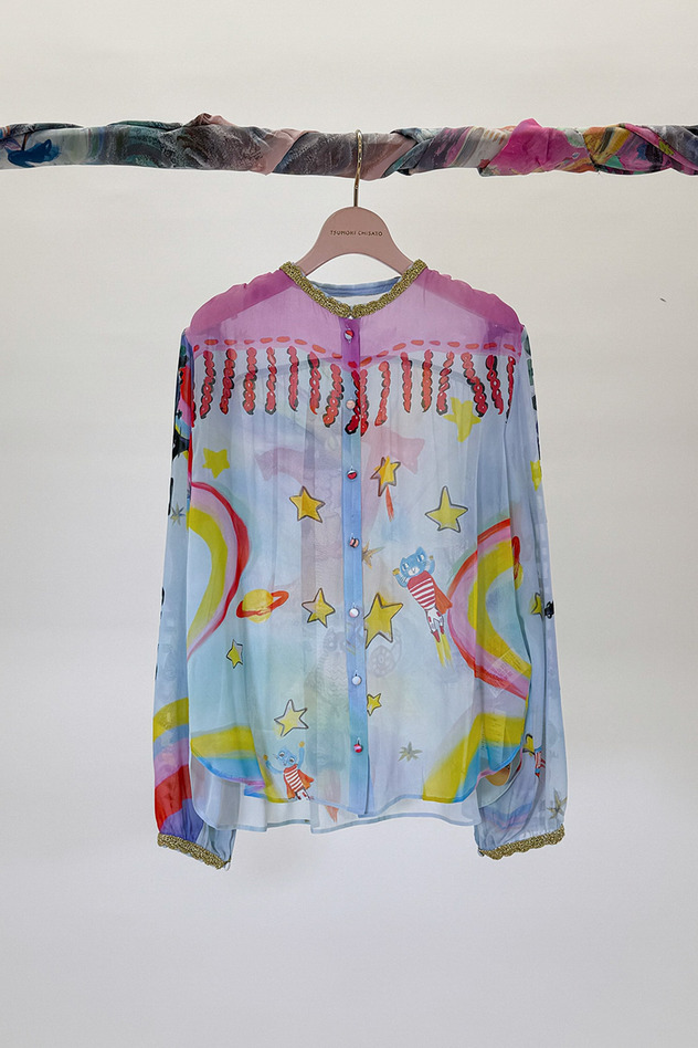 FLYING CAT PRINT  詳細画像 light blue 5