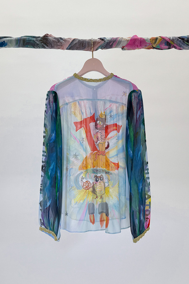 FLYING CAT PRINT  詳細画像 light blue 6