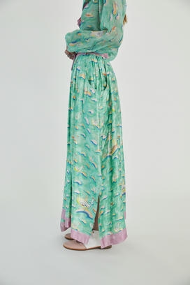 SWAN & WAVES PRINT SKIRT 詳細画像