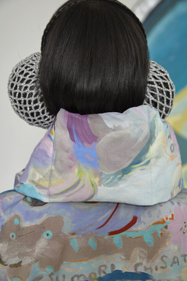 ANIMAL WORLD PRINT DOWN MUFFLER 詳細画像