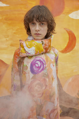 ANIMAL WORLD PRINT DOWN MUFFLER 詳細画像