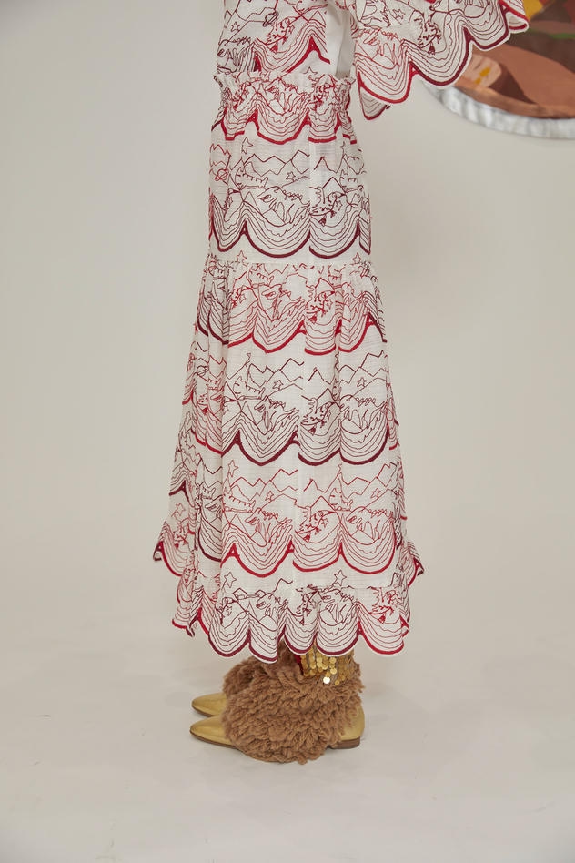 MOUNTAIN EMBROIDERY SKIRT 詳細画像 mulch 3