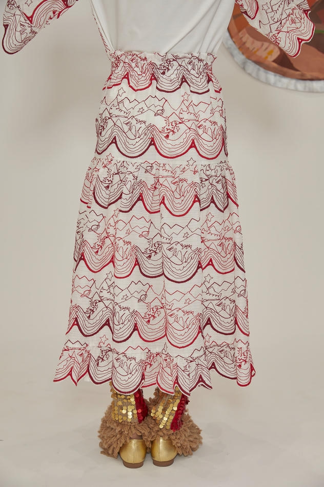 MOUNTAIN EMBROIDERY SKIRT 詳細画像 mulch 4