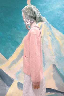 SEQUIN KNIT MIX SWEATER 詳細画像