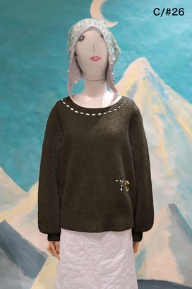 SEQUIN KNIT MIX SWEATER 詳細画像