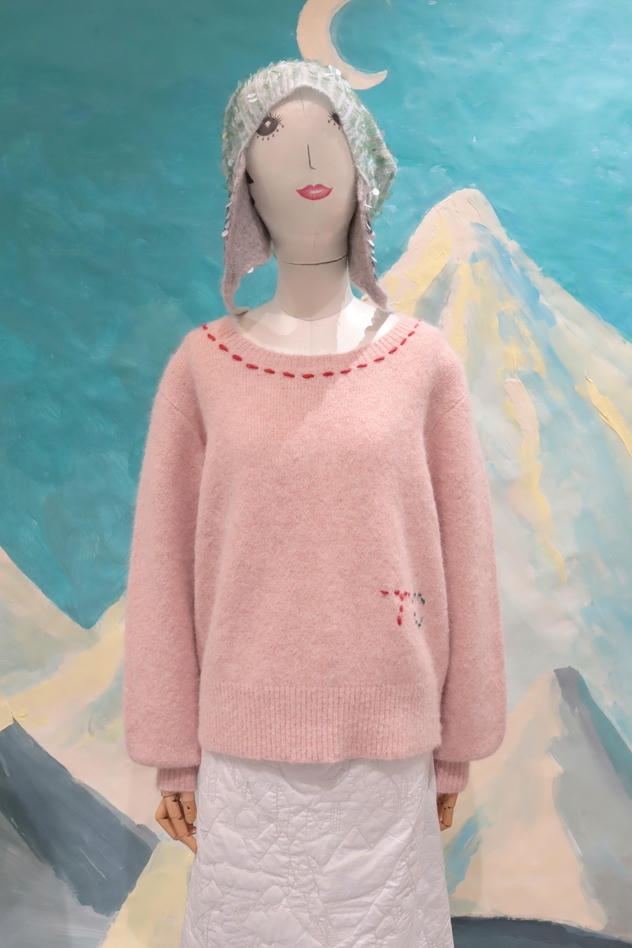 SEQUIN KNIT MIX SWEATER 詳細画像 black 1