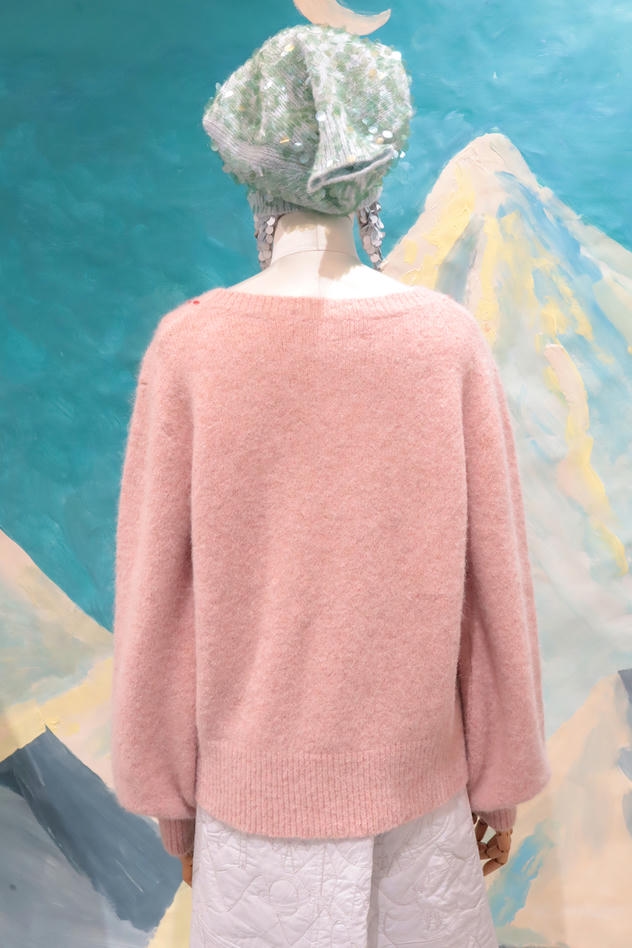 SEQUIN KNIT MIX SWEATER 詳細画像 black 2