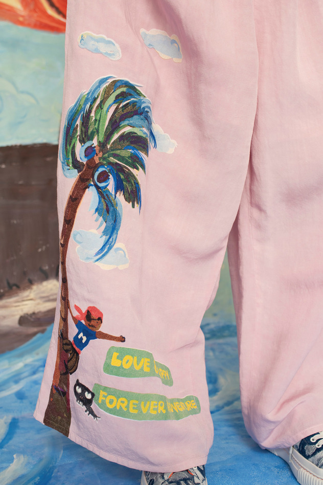 LINEN / RAYN TUMBLER PANTS 詳細画像 black 15