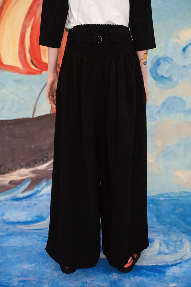 LINEN / RAYN TUMBLER PANTS 詳細画像 black 4