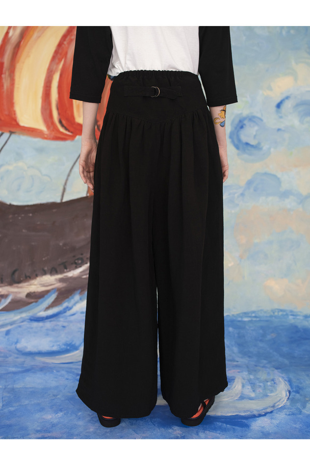 LINEN / RAYN TUMBLER PANTS 詳細画像 black 5