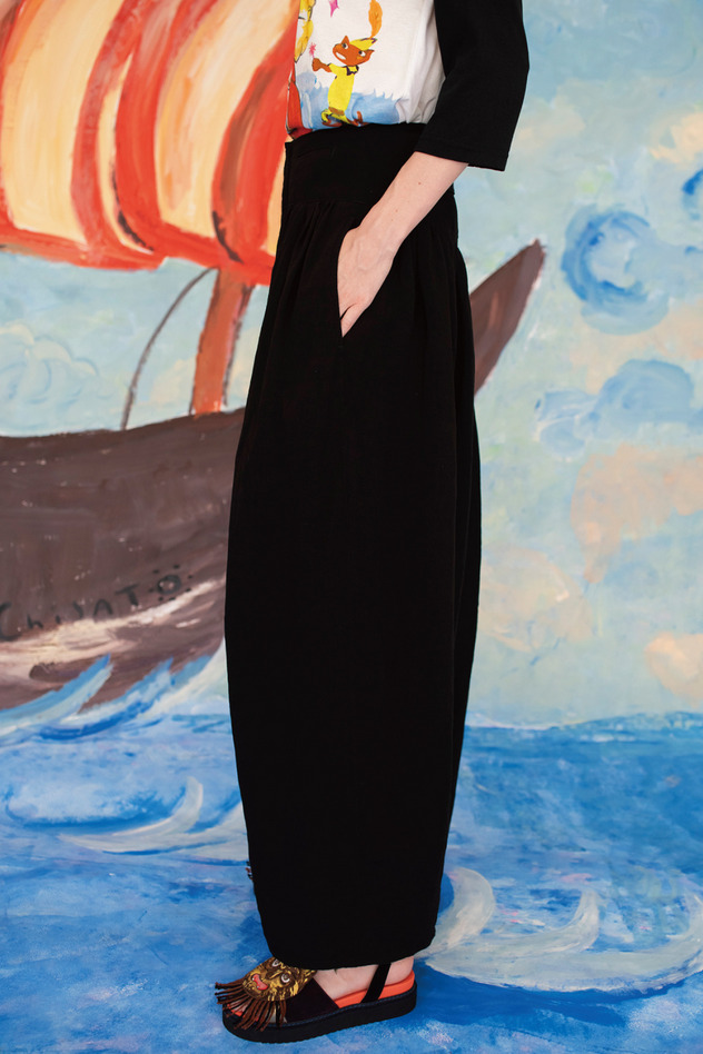 LINEN / RAYN TUMBLER PANTS 詳細画像 black 6