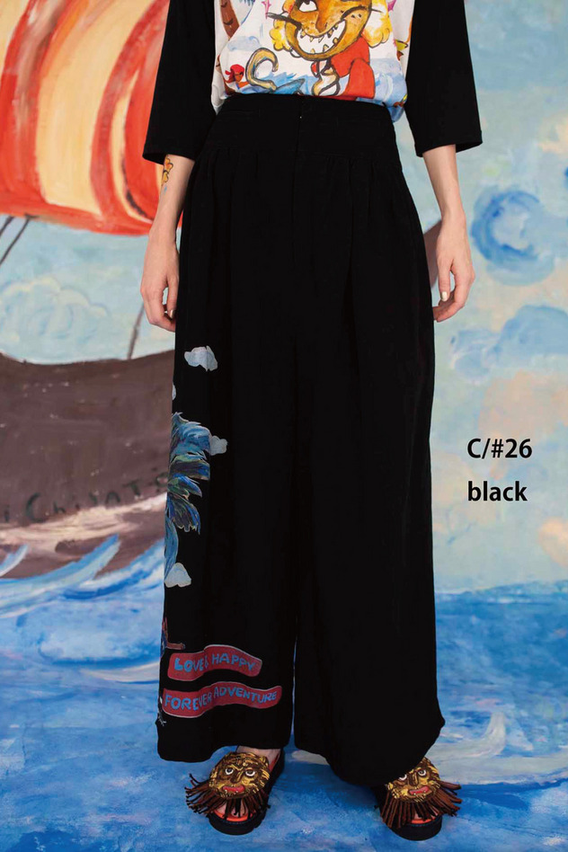 LINEN / RAYN TUMBLER PANTS 詳細画像 black 1