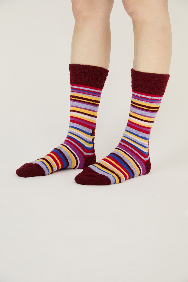 COLORFUL STRIPE SOCKS 詳細画像 bordeaux 4
