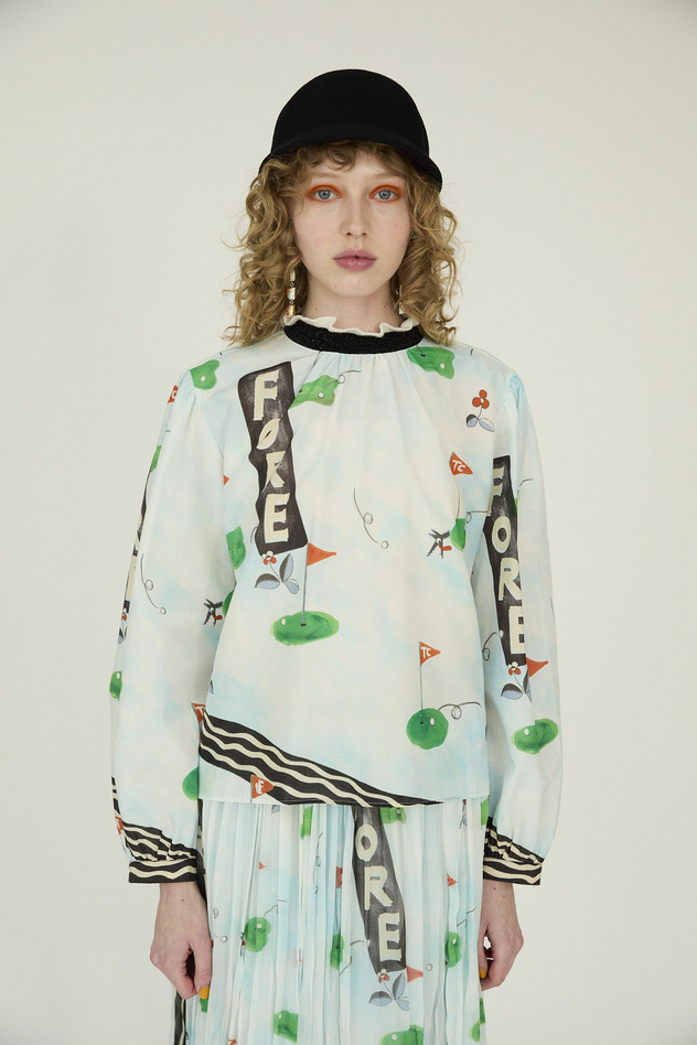 NICE ON! PRINT BLOUSE 詳細画像 beige 1