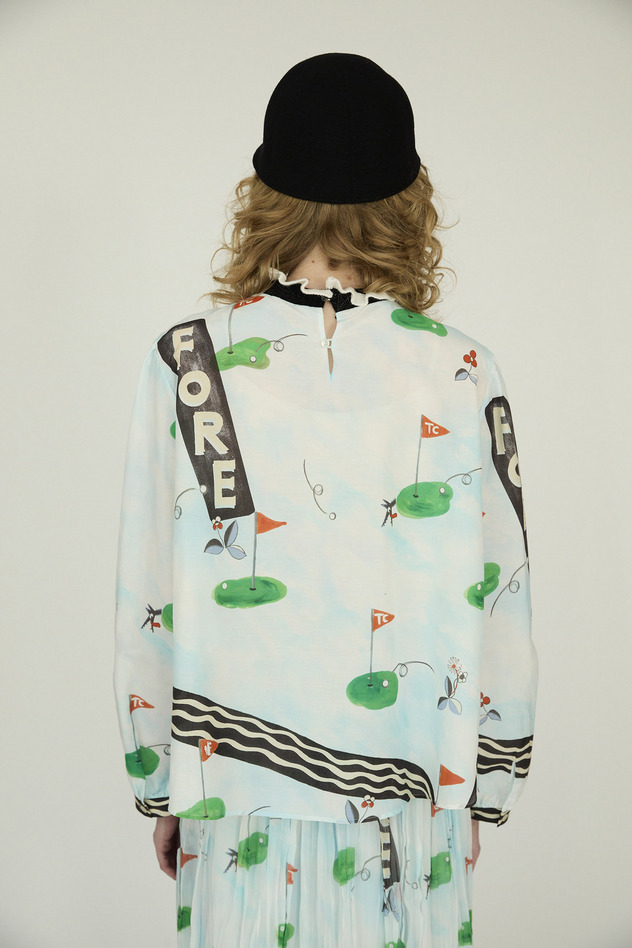 NICE ON! PRINT BLOUSE 詳細画像 beige 4