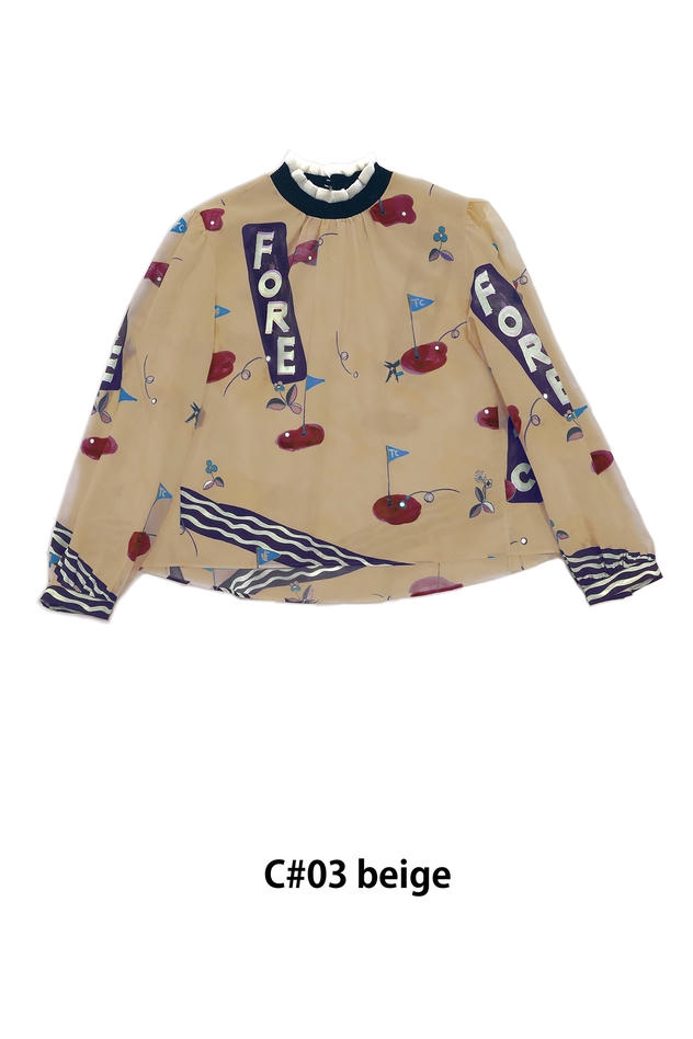 NICE ON! PRINT BLOUSE 詳細画像 beige 1