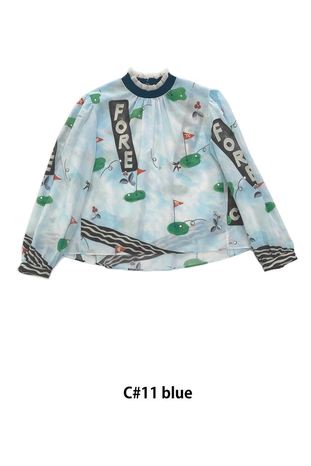 NICE ON! PRINT BLOUSE 詳細画像 light blue 1
