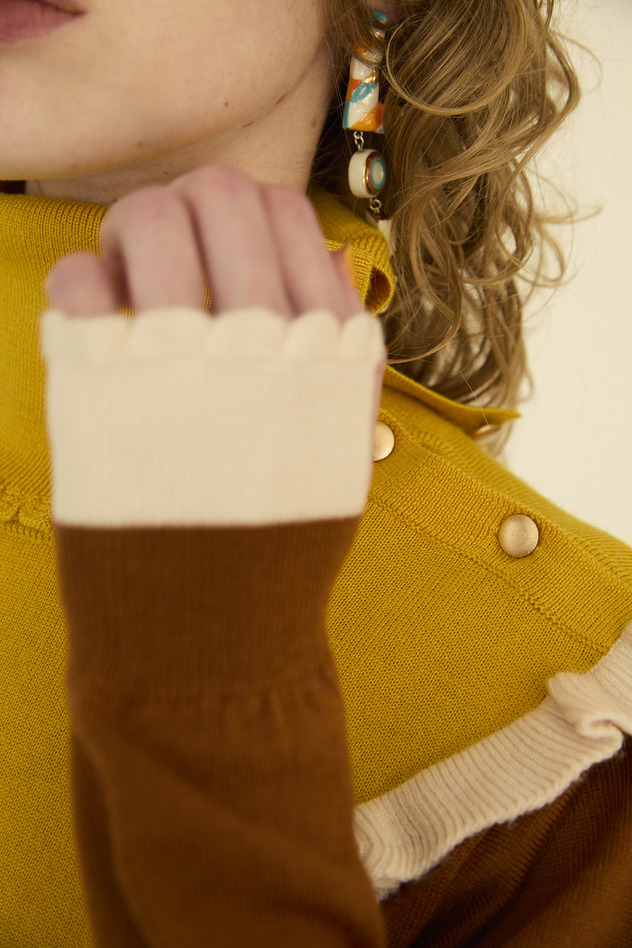 COLORFUL RIB KNIT 詳細画像 yellow/brown 13