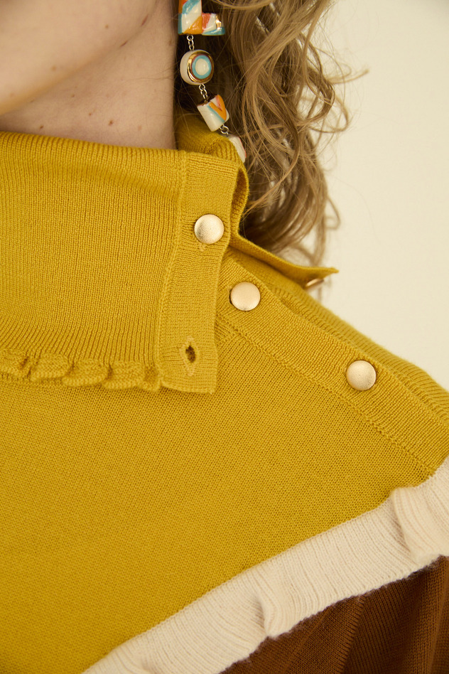 COLORFUL RIB KNIT 詳細画像 yellow/brown 14